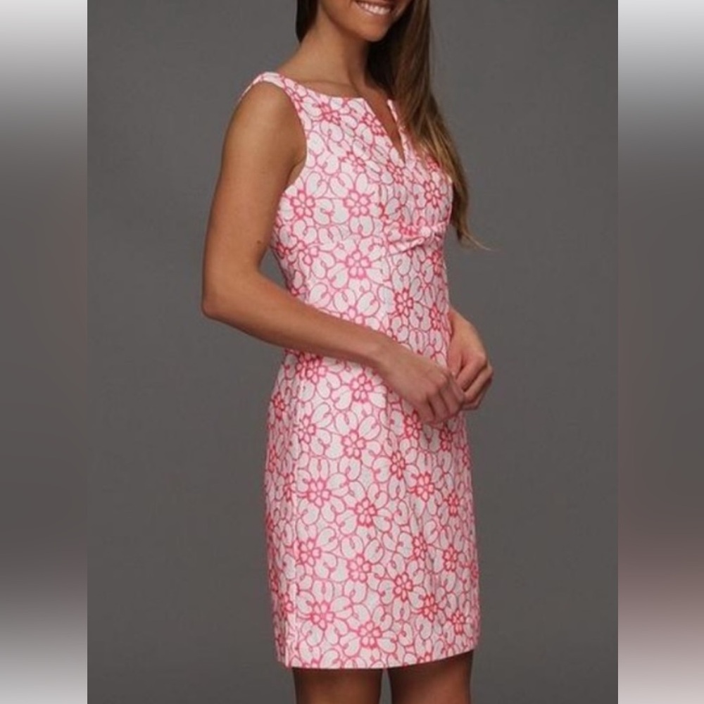 50%off w❤️NWT Lilly Pulitzer Daena Fiesta Pink Nylon Sleeveless Dress 10 $278 - Picture 2 of 16